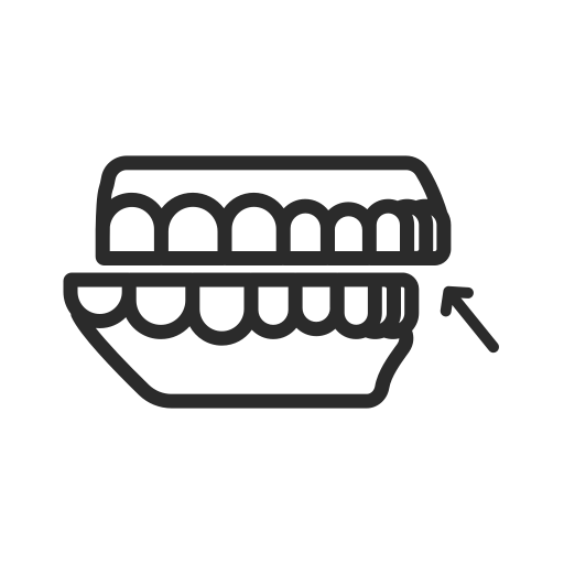 Dental teeth icon with toothbrush illustration